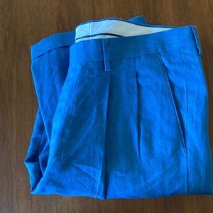 Paul Fredrick Linen Slacks Blue